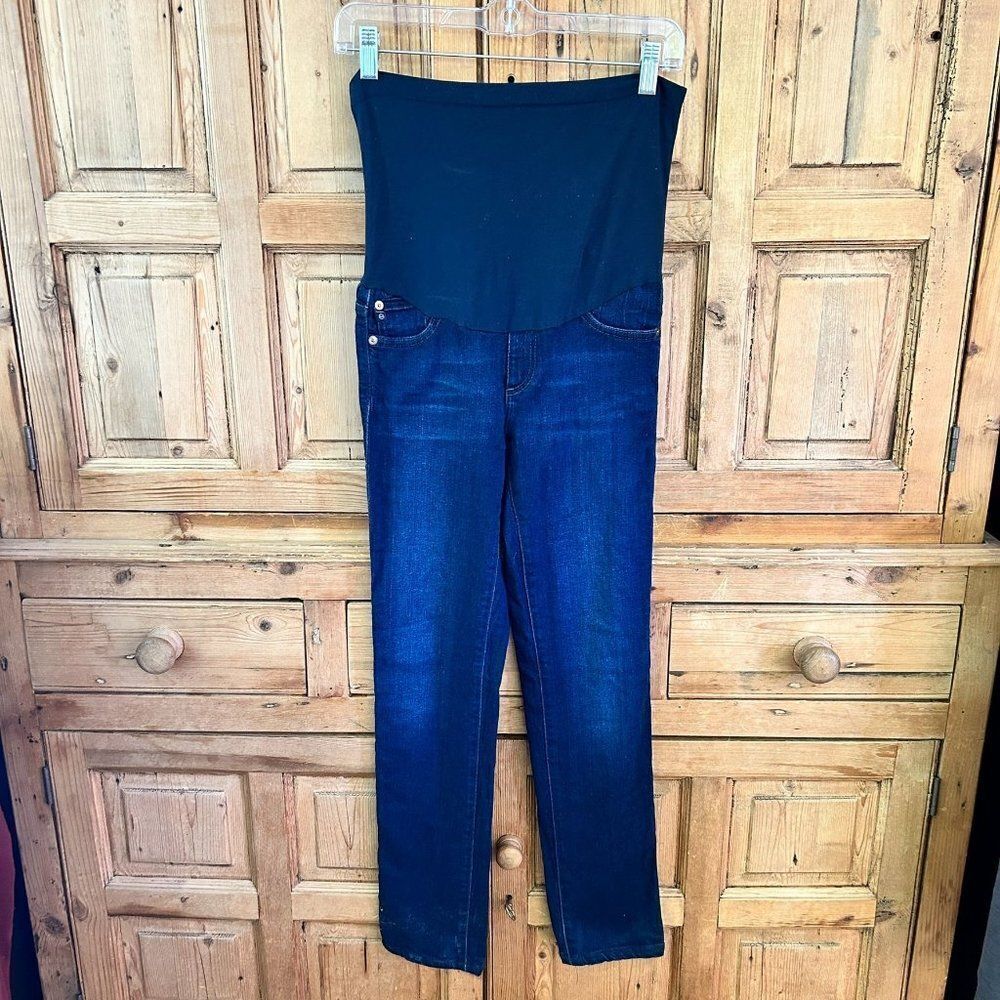 Adriano Goldschmied Size 27 Regular Maternity Jeans Straight Leg Pregnancy Denim